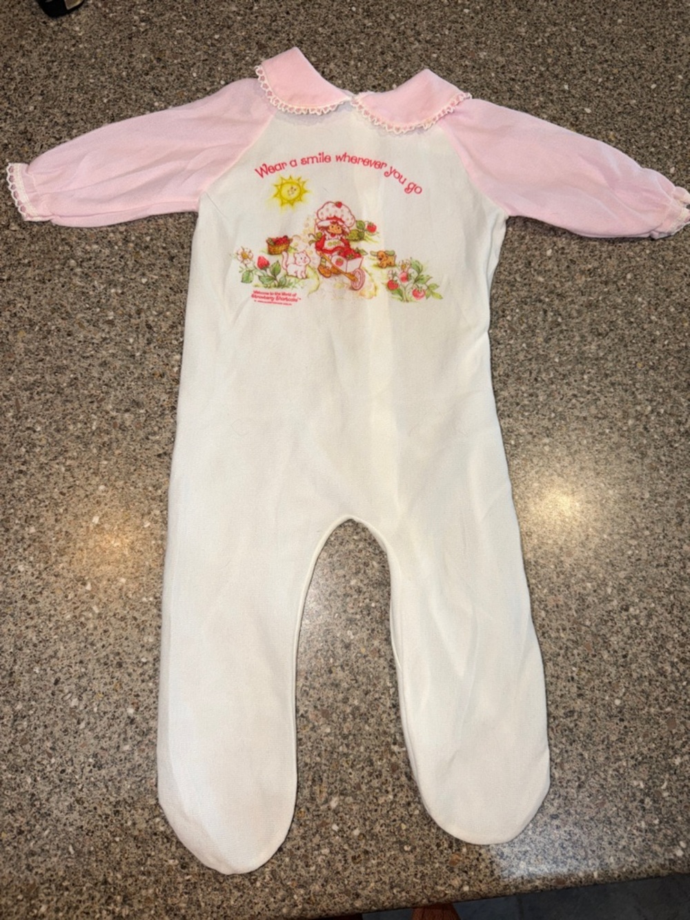 Vintage Strawberry Shortcake one piece Pajamas